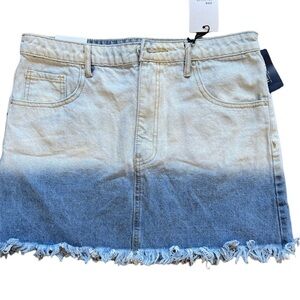 Forever 21 mini Jean skirt duel tone denim